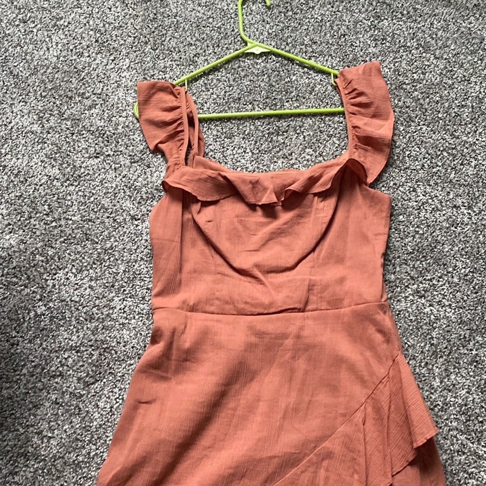 Orange summer mini dress